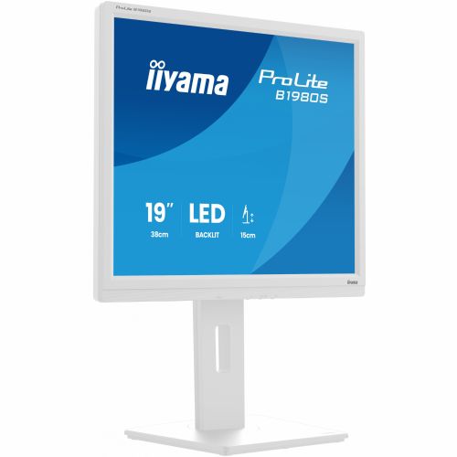 Monitor Iiyama ProLite B1980S-W1 48 cm (19"), SXGA, TN, HDMI, DP, ergonomsko stojalo, bela 9821255895