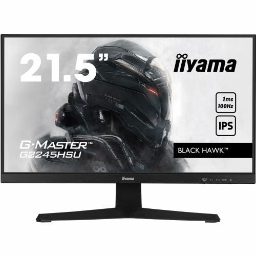 Monitor Iiyama G2245HSU-B2, 54,5 cm (21,5"), 1920 x 1080 FHD, 16:9, IPS, 300 cd/m2, 1 ms, crni