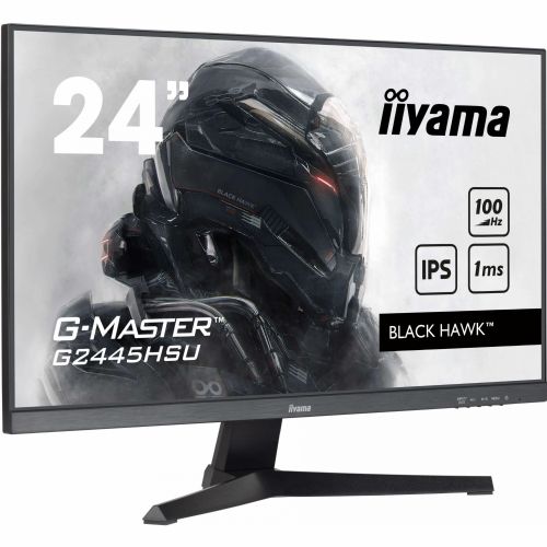 Monitor Iiyama G2445HSU-B2, 60,5 cm (23,8"), 1920 x 1080 FHD, 16:9, IPS, 300 cd/m2, 1 ms, crni