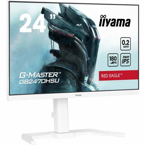 Monitor Iiyama GB2470HSU-W6, 60,5 cm (23,8"), 1920 x 1080 FHD, 16:9, IPS, 300 cd/m2, 0,2 ms, bijeli