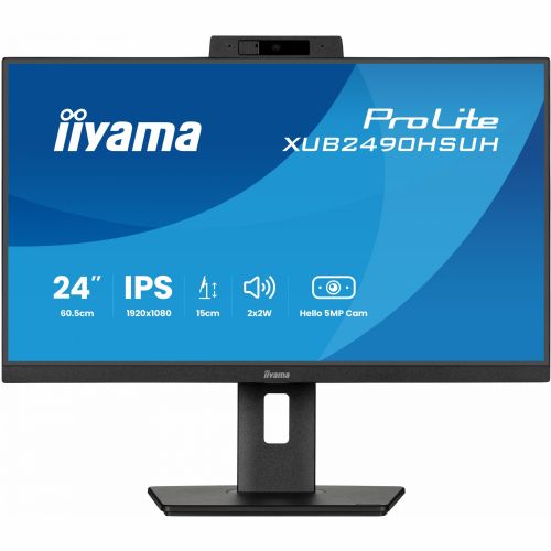 Monitor Iiyama XUB2490HSUH-B2, 60,5 cm (23,8") 1920 x 1080 FHD, 16:9, IPS, 250 cd/m2, 4ms, črna