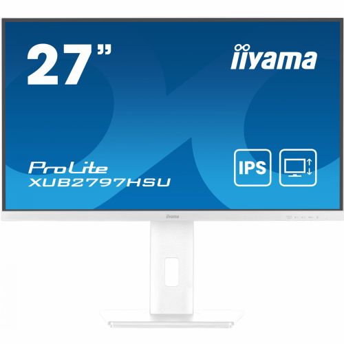 Monitor Iiyama XUB2797HSU-W2, 68,6 cm (27"), 16 : 9, HDMI + DP + 2 x USB, dvigalo