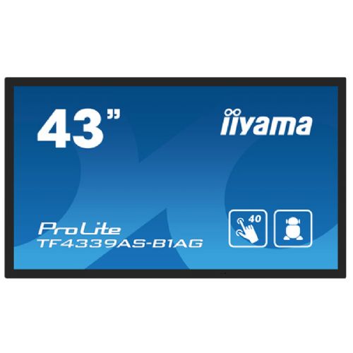 Interaktivni monitor IIYAMA ProLite TF4339AS-B1AG 108cm (42,5") 4K IPS 24/7 DP/HDMI zvočniki na dotik