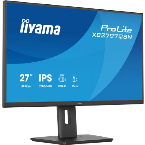 Monitor IIYAMA ProLite XB2797QSN-B1 68,5cm (27") QHD IPS 75Hz DP/HDMI/USB-C zvočniki
