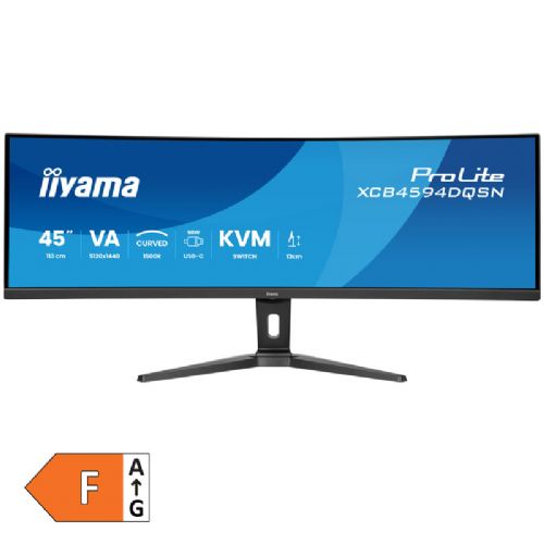 Monitor IIYAMA ProLite XCB4594DQSN-B1 113cm (44,5") DQHD VA 165Hz 32:9 HDMI/DP/USB-C/RJ-45 zvočniki ukrivljen