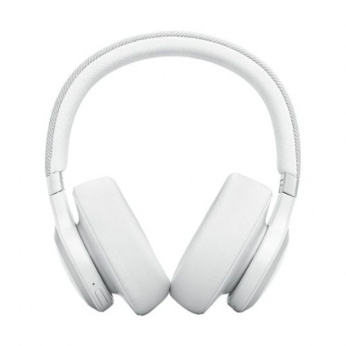 JBL LIVE 770 NC brezžične Bluetooth slušalke z naglavnim ovratnikom, bele barve