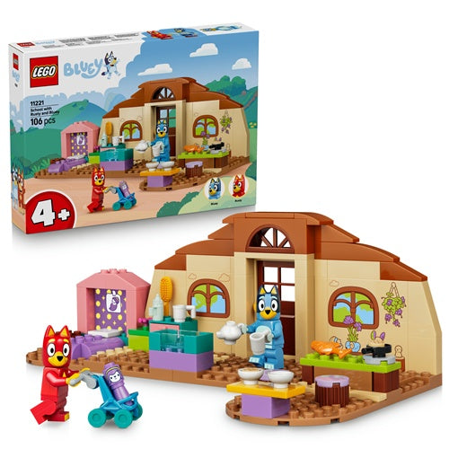 Kocke Lego Bluey: Modra šola z Rustyem in Modrijem, 106 kos, od 4. let (11221)