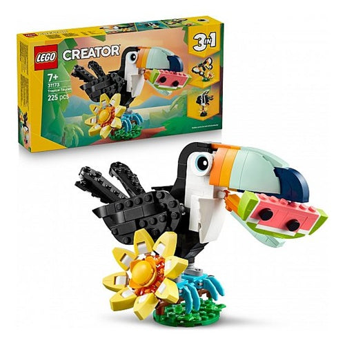 Kocke Lego Creator 3-v-1 Divje živali: Tropski tukan 31173, 225 kock, od 7. let