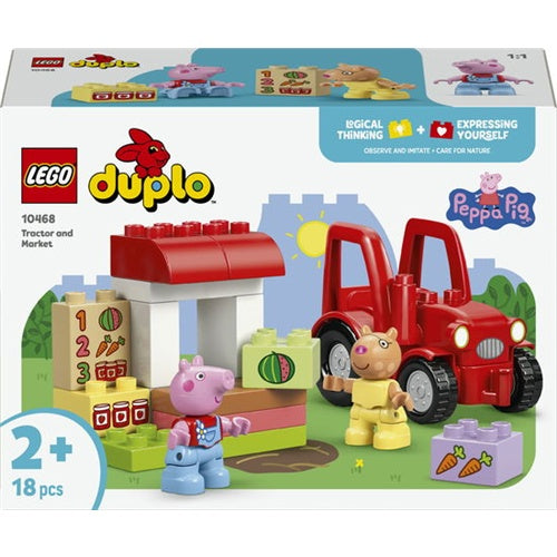Kocke Lego DUPLO Peppa Pig Tractor and Market Staff, 18 kos, od 2. let (10468)