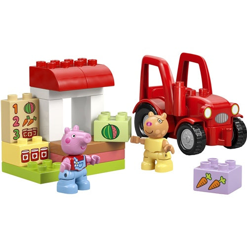 Kocke Lego DUPLO Peppa Pig Tractor and Market Staff, 18 kos, od 2. let (10468)
