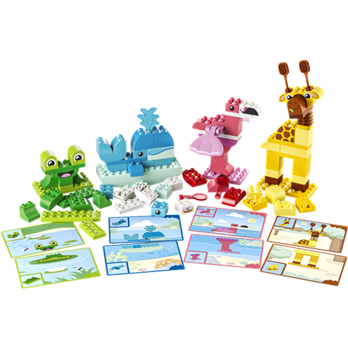 Kocke Lego Duplo: Sestavljamo živali, 94 kos, od 3. let (10472)