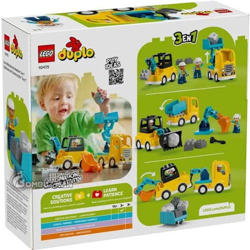 Kocke Lego DUPLO Town Gradbena vozila - komplet 3 v 1, 22 kock, od 2. let (10475)