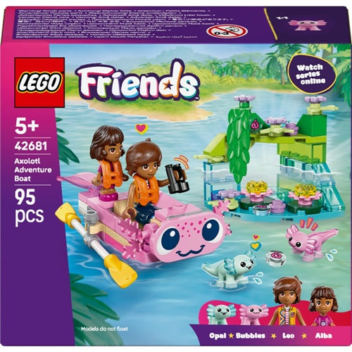 Kocke Lego Friends Aksolotlov pustolovski čoln, 95 kos, od 5. let (42681)