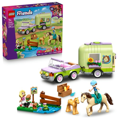 Kocke Lego Friends Konj in žrebe s prikolico za konje, 279 kock, od 7. let (42695)