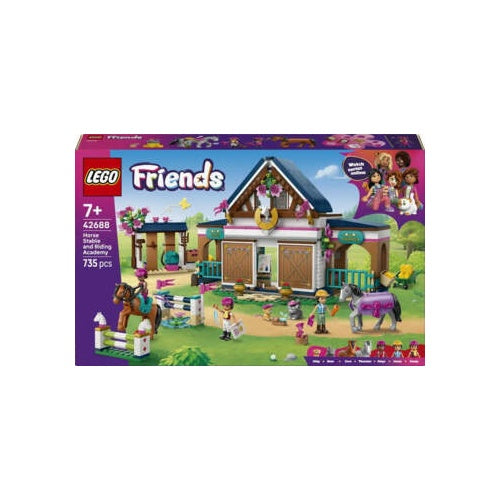 Kocke Lego Friends Konjski hlev in jahalna šola, 735 kock, od 7. let (42688)