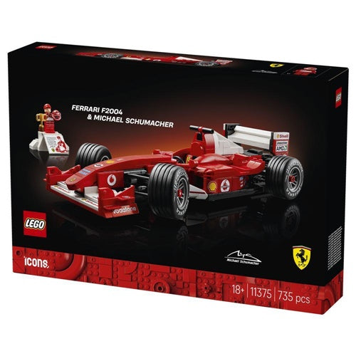 Kocke Lego Icons Ferrari F2004 in Michael Schumacher, 735 kos, od 18. let (11375)