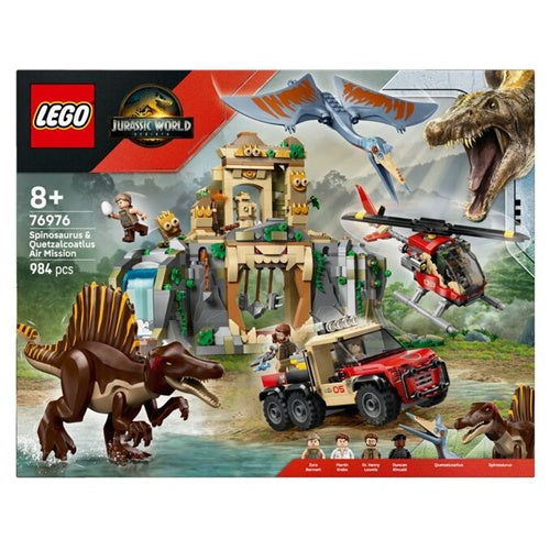Kocke Lego Jurassic World: Po zraku po spinozavra in quetzalcoatlusa (76976), 984 kock, od 8. let