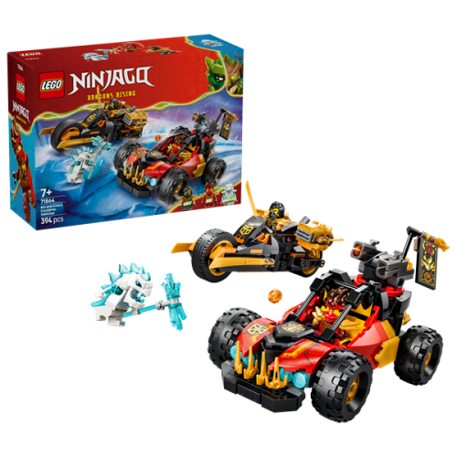 Kocke Lego Ninjago: Kaijev in Coleov kombinirani dirkalnik, 394 kos, od 7. let (71864)