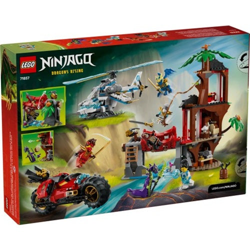 Kocke  Lego Ninjago Obračun v hišici na drevesu z nindža motorjem, 642 kock, od 7. let (71857)