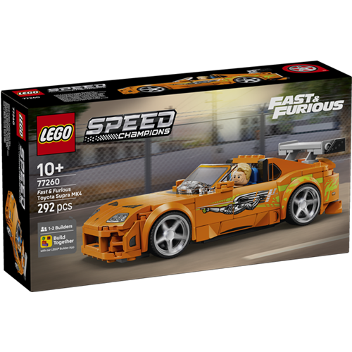 Kocke Lego Speec Champions: Hitr in drzni Toyota Supra MK4, 292 kos, od 10. let (77260)