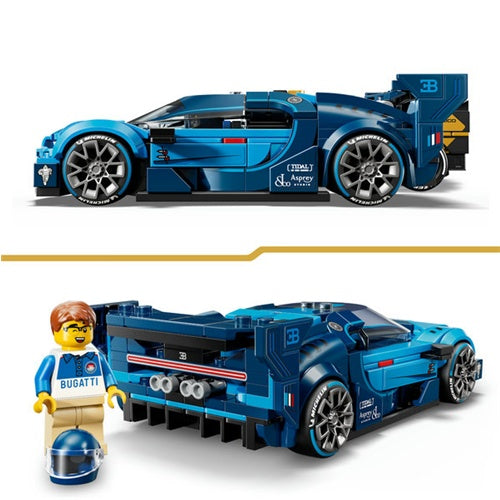 Kocke Lego Speed Champions Bugatti Vision GT hiperšportni avtomobil, 284 kos, od 9. let (77253)