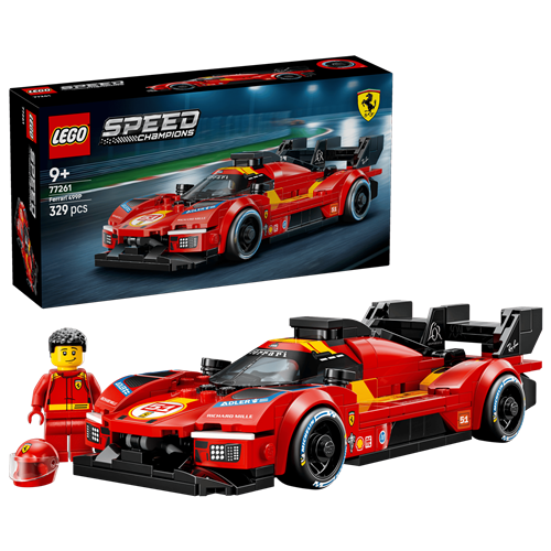 Kocke Lego Speed Champions: Ferrari 499P; 329 kos, od 9. let (77261)