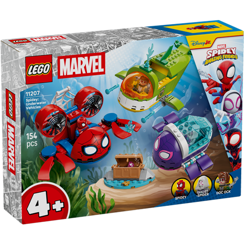 Kocke Lego  Super Heroes Marvel Spidey in njegovi super prijatelji Spidey: Podvodna vozila, 154 kock, od 4. let (11207)