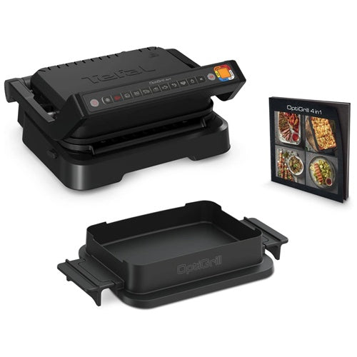 Tefal OptiGrill 4u1 GC7748 kontaktni roštilj, 80 °C do 275 °C, 2100 W, crni