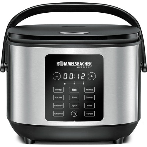 Kuhalnik Rommelsbacher MRK 650, 3 l, 600 W, 12 programov, LED zaslon, nerjaveče jeklo