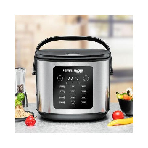 Kuhalnik Rommelsbacher MRK 950, 5 L, nerjaveče jeklo/črna, 12 programov, 860 W