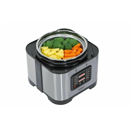 Kuhalnik Steba DD 1 ECO 5 L, nerjaveče jeklo/rdeča, 900 W, večnamenski programi