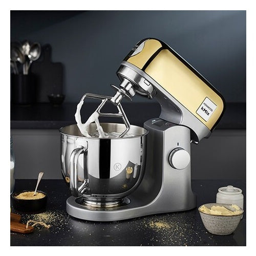 Kuhinjski robot Kenwood kMix KMX760YG 1000 W, 5 l posoda, kovinsko ohišje, brezstopenjsko upravljanje, zaščita pred brizganjem