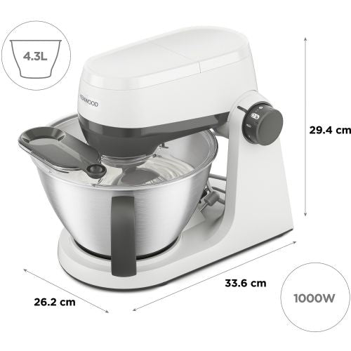 Kuhinjski robot Kenwood Multi-Tasker KHC30.000WH  (sivo/bel, 1000 W, 4,3-litrska posoda z ročajem)