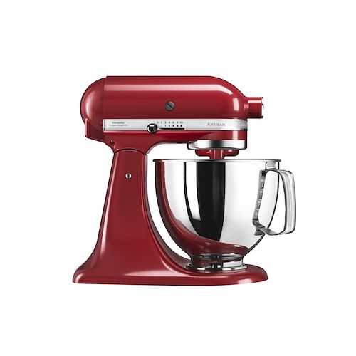 Kuhinjski robot KitchenAid Artisan 5KSM125EER, 4,8 l, 300 W, 10 hitrosti, lito kovinsko ohišje, rdeč