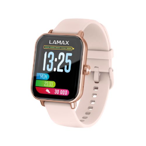 Pametna ura LAMAX BCool 2 Play, 1.83" zaslon, Bluetooth 5.3 klici, 100+ športnih načinov, 7 dni baterije, rožnato-zlata