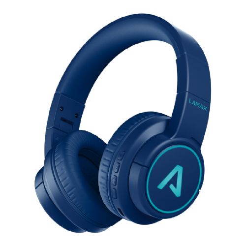 Slušalke Lamax GlowKid1, Bluetooth 5.3, LED osvetlitev, 37 h avtonomija, modre