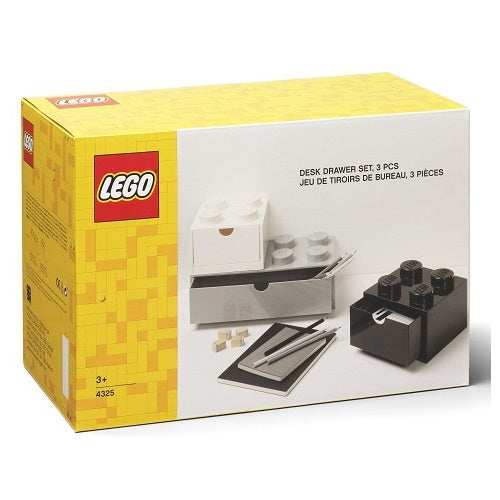 Lego: Škatla za shranjevanje, komptet 3 predalov, črna/siva/bela (43250801)