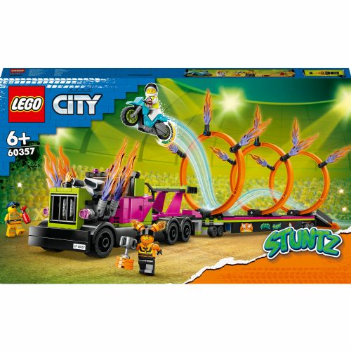 Kocke Lego City: Kaskaderski tovornjak in izziv Ring of Fire (60357)