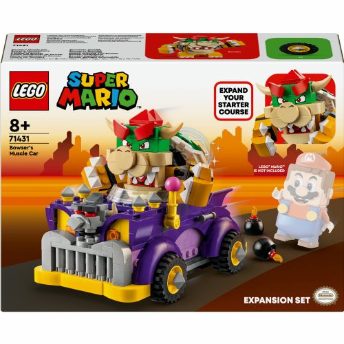 Kocke Lego® Super Mario™ Razširitveni komplet Bowserjev avto z močnim motorjem 71431