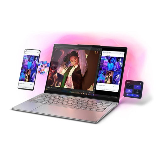 Prijenosno računalo Lenovo Yoga Slim 7 Aura Edition Intel Ultra 5-226V/16GB/SSD 512GB NVMe/35,56 cm (14") 2,8K OLED 120Hz/UMA/Win11Home, Seashell (83JX001VSC)