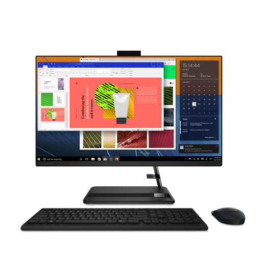 Računalnik AiO Lenovo IdeaCentre 3 R7-7730U/16GB/SSD 512GB NVMe/68,58 cm ( 27") FHD IPS/UMA/Win11Home, črna (F0FY00GUSC)