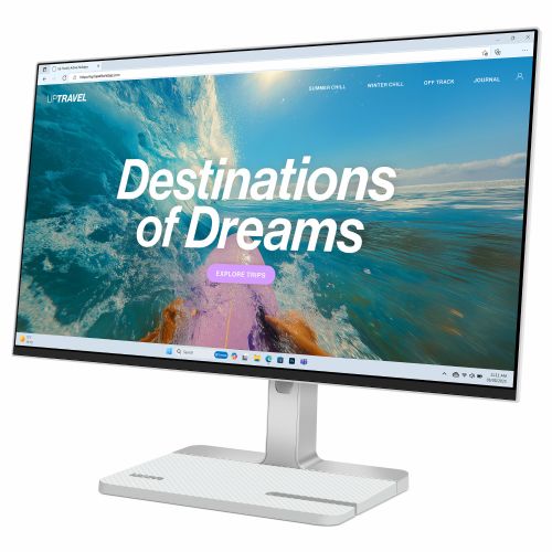 Poslovni monitor Lenovo L24D-4C – oblačno siva – 23,8-palčni Full-HD, IPS, 144 Hz, 250 nitov, HDMI, USB-C, DP