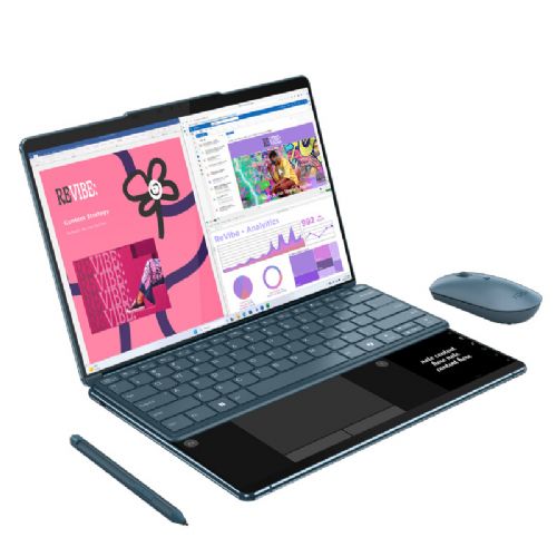 Prenosnik Lenovo Yoga Book 9 13, Intel Ultra 7-155U/32 GB/SSD 1 TB NVMe/33,8 cm (13,3"), 2,8K, OLED, 400 niti, Touch/Win11Pro, moder (83FF002TRM)