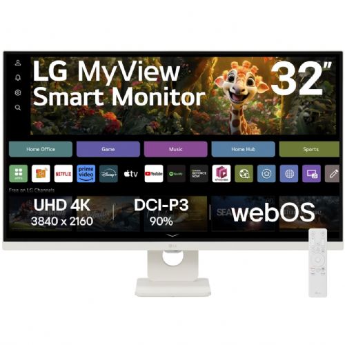 Monitor LG 32SR73U-W.AEU 80 cm (31,5"), 3840 x 2160 (4K UHD), VA, 250cd/m2, 5ms, 60Hz, 10W, USB-C 65W, HDMI, BT