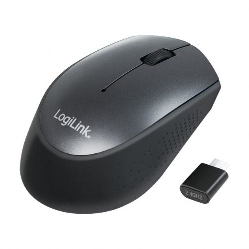 Miška LogiLink - optična - 3 gumbi - brezžična - 2,4 GHz - brezžični sprejemnik (USB)