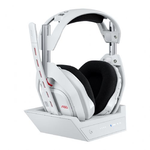 Slušalke Logitech A50 LIGHTSPEED WRLS G z osnovno postajo, bele, EMEA28-9