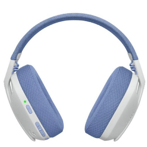 Slušalke z mikrofonom Logitech G435, brezžične (LightSpeed + Bluetooth), gaming, vijolično-bele