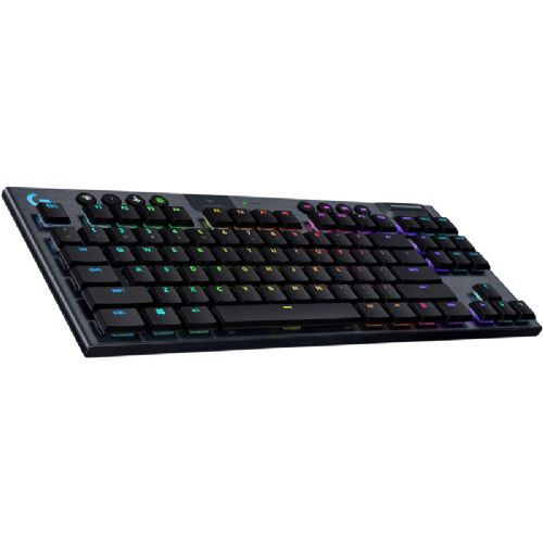 Tipkovnica Logitech G915, Lightspeed, TKL GL Tenkeyless, brezžična, RGB, mehanska, gaming, SLO, črna