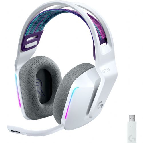 Slušalke Logitech G G733 LIGHTSPEED Wireless RGB Gaming bele