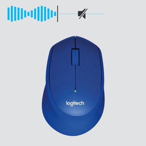 Miška Logitech M330 SILENT PLUS brezžična modra